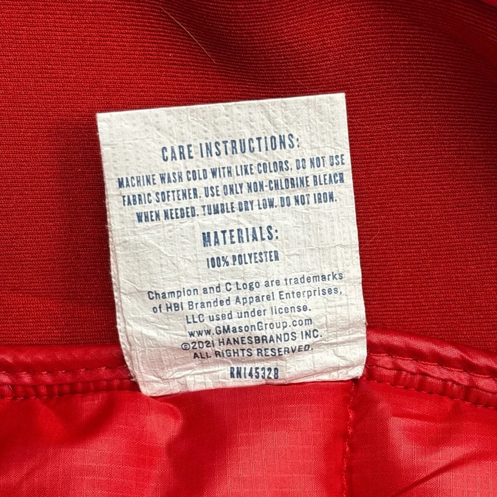 Champion Red Puffer Dog Vest Hooded Quilted Pet Jacket Large RN145328